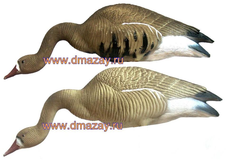 Набор чучел подсадных белолобого гуся кормящегося Tanglefree Goose Decoys Model D9901 (6 штук)